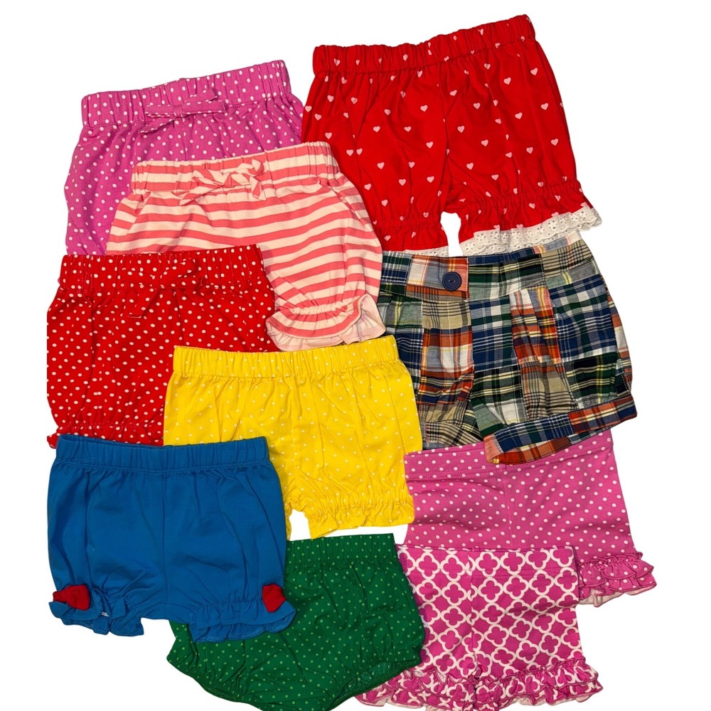 Eleanor Rose Girls Bloomers Shorts Diaper Cover Lot of 10 size 12m NEW